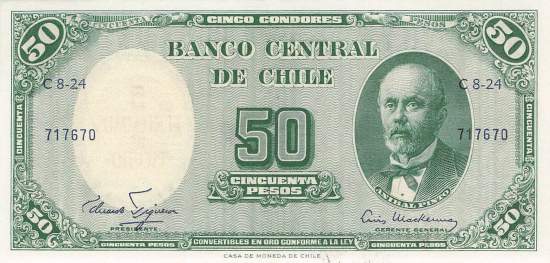 5 Centesimos de Escudos Chile p126a-2 1960